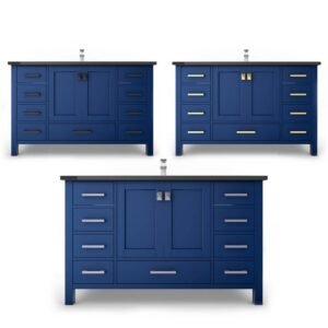 Castello USA CB-YAM-48BU-SET Yamyam 47 Inch Blue Vanity Set with Top