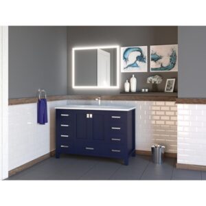 Castello USA CB-YAM-48BU-SET Yamyam 47 Inch Blue Vanity Set with Top