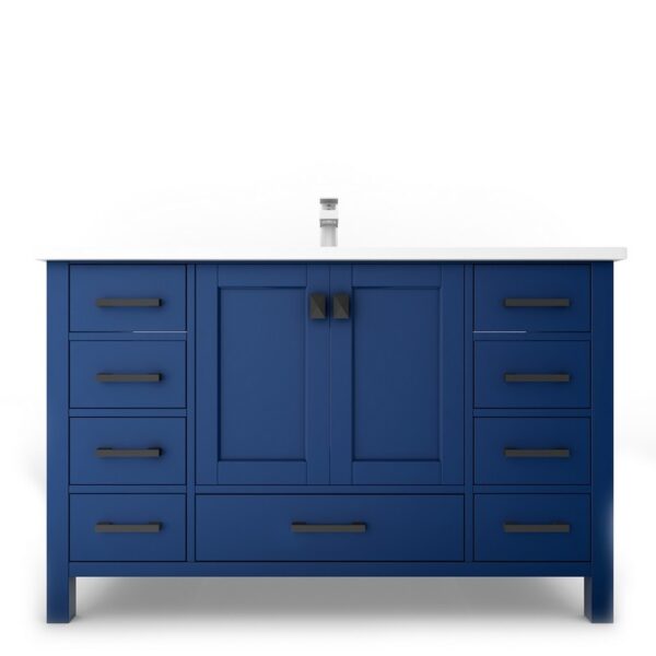 Castello USA CB-YAM-48BU-SET Yamyam 47 Inch Blue Vanity Set with Top