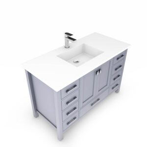 Castello USA CB-YAM-48G-SET Yamyam 47 Inch Grey Vanity Set with Top