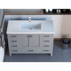 Castello USA CB-YAM-48G-SET Yamyam 47 Inch Grey Vanity Set with Top