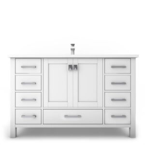 Castello USA CB-YAM-48W-SET Yamyam 47 Inch White Vanity Set with Top