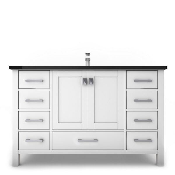 Castello USA CB-YAM-48W-SET Yamyam 47 Inch White Vanity Set with Top