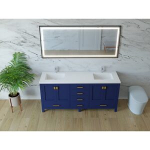 Castello USA CB-YAM-60BU-SET Yamyam 60 Inch Blue Vanity Set with Top