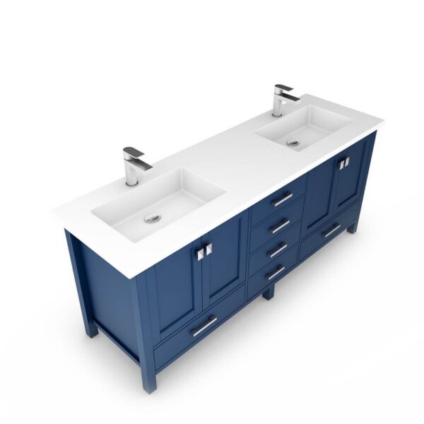 Castello USA CB-YAM-60BU-SET Yamyam 60 Inch Blue Vanity Set with Top