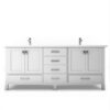 Castello USA CB-YAM-60W-SET Yamyam 60 Inch White Vanity Set with Top