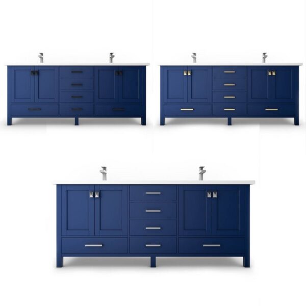 Castello USA CB-YAM-72BU-SET Yamyam 72 Inch Blue Vanity Set with Top