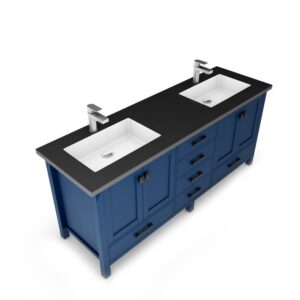 Castello USA CB-YAM-72BU-SET Yamyam 72 Inch Blue Vanity Set with Top