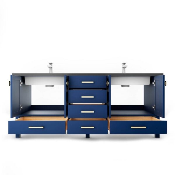 Castello USA CB-YAM-72BU-SET Yamyam 72 Inch Blue Vanity Set with Top