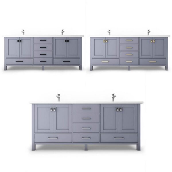 Castello USA CB-YAM-72G-SET Yamyam 72 Inch Grey Vanity Set with Top