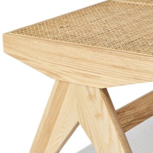 GFURN Celia Bench - Ash & Natural Rattan