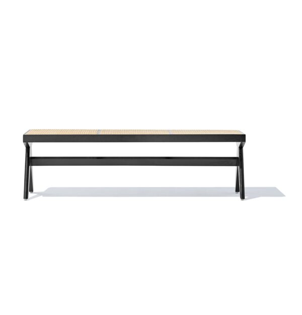 GFURN Celia Bench - Black & Natural Rattan