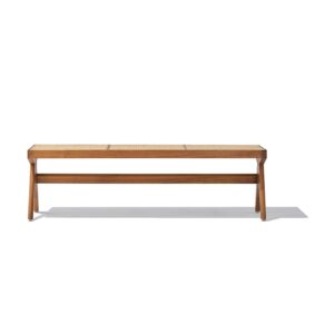 GFURN Celia Bench - Walnut & Natural Rattan