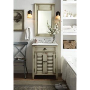 Chans Furniture CF-28323CW Abbeville 26 Inch Freestanding Cottage Style Single Bathroom Vanity in Beige