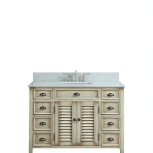 Chans Furniture ZK-28325 Abbeville 46 Inch Distressed Beige Bathroom Sink Vanity