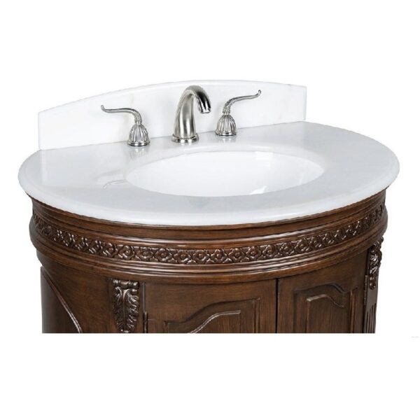 Chans Furniture CF-2869W-TK 32 Inch Benton Collection Versailles Small Colonial Bathroom Sink Vanity in Light Brown