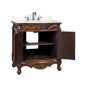 Chans Furniture CF-2873M-TK Fiesta 32 Inch Brown Bathroom Sink Vanity