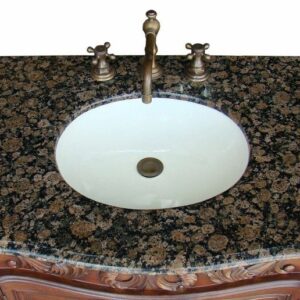 Chans Furniture CF-2873SB-TK Fiesta 32 Inch Brown Bathroom Sink Vanity, Sierra Brown Granite Countertop