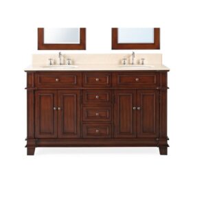 Chans Furniture CF-3048M-60 60 Inches Timeless Classic Sanford Double Sink Bathroom Vanity