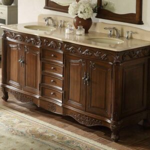 Chans Furniture CF-3882M-TK-72 Beckham 72 Inch Brown Bathroom Double Sink Vanity