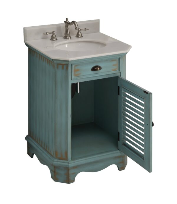 Chans Furniture CF-47523BU Abbeville 24 Inch Light Blue Bathroom Sink Vanity