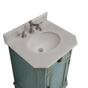 Chans Furniture CF-47523BU Abbeville 24 Inch Light Blue Bathroom Sink Vanity