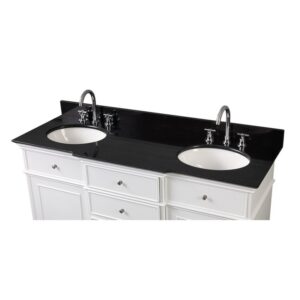 Chans Furniture GD-64601 60 Inches Comtempory Style Conduit Double Sink Single Sink Bathroom Vanity