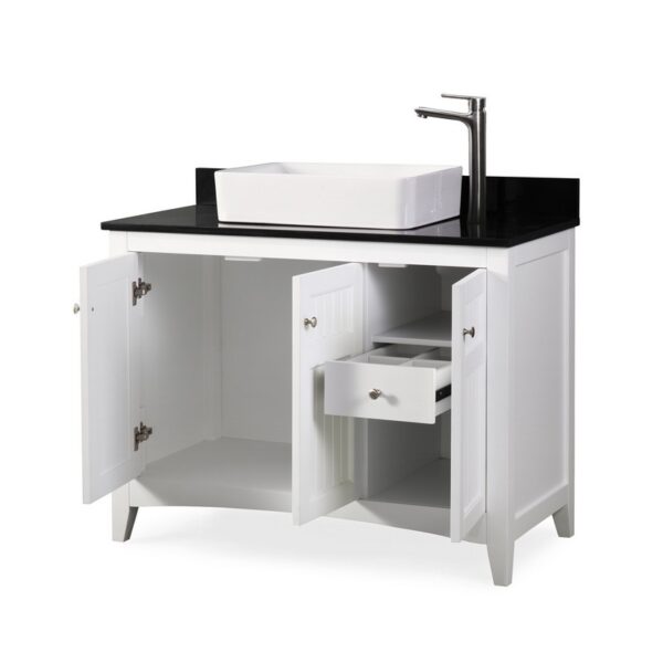 Chans Furniture GD-77888GT 42 Inches Causal Style Vessel Sink Thomasville Single Sink Bathroom Vanity