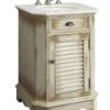 Chans Furniture CF-47523A Abbeville 24 Inch Distressed Beige Bathroom Sink Vanity