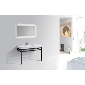 Kubebath KB CH48 Haus 48 Inch Console Single Sink Bath Vanity with White Acrylic Sink