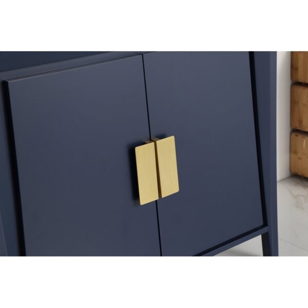 Chans Furniture CL-22NB36-ZI 36 Inches Larvotto Modern Single Sink Bathroom Vanity In Navy Blue