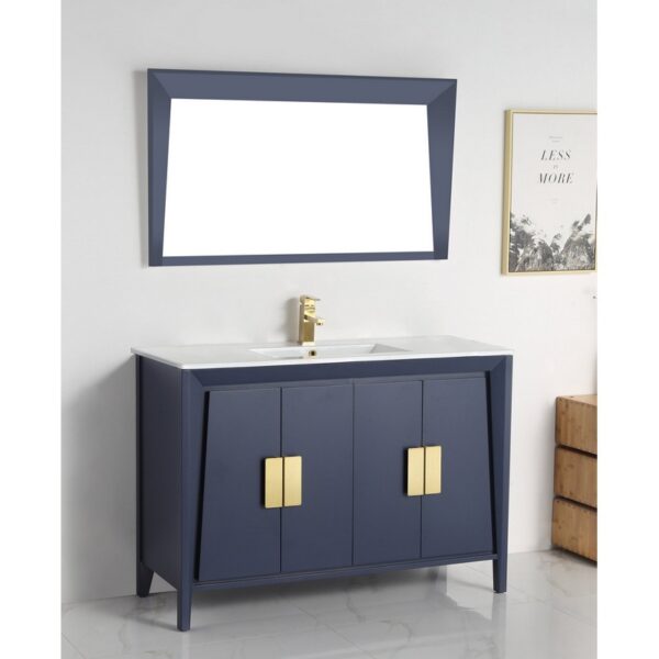 Chans Furniture CL-22NB47-ZI 48 Inches Larvotto Color Modern Single Sink Bathroom Vanity In Light Wheat