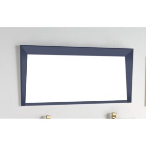 Chans Furniture CL-22NB60-QT 60 Inches Larvotto Contemporary Double Sink Bathroom Vanity In Navy Blue