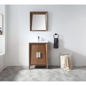 Chans Furniture CL-22WV24-ZI 24 Inches Larvotto Contemporary Modern Bathroom Vanity In Light Wheat