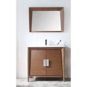 Chans Furniture CL-22WV36-ZI 36 Inches Larvotto Modern Single Sink Bathroom Vanity In Light Wheat