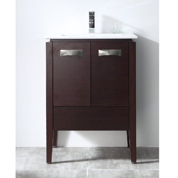 Chans Furniture CL-409WE24-ZI 24 Inch Tennant Brand Adagio Wenge Bathroom Sink Vanity in Espresso