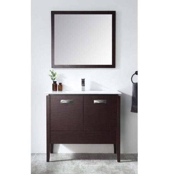 Chans Furniture CL-409WE36-ZI 36 Inch Tennant Brand Adagio Wenge Bathroom Sink Vanity in Espresso