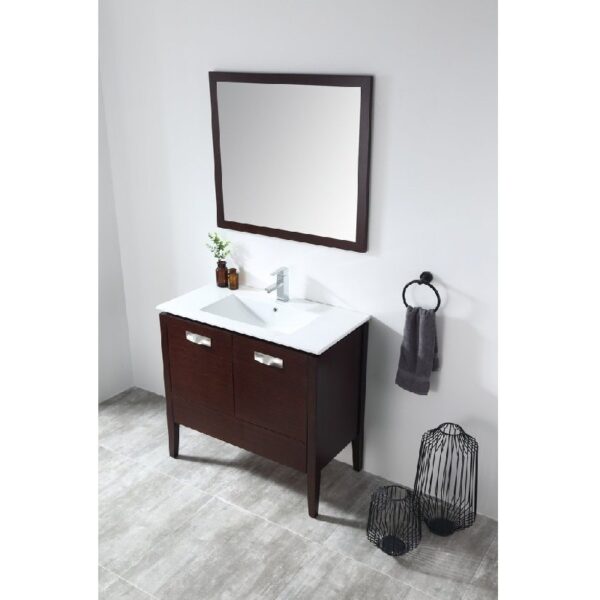 Chans Furniture CL-409WE36-ZI 36 Inch Tennant Brand Adagio Wenge Bathroom Sink Vanity in Espresso