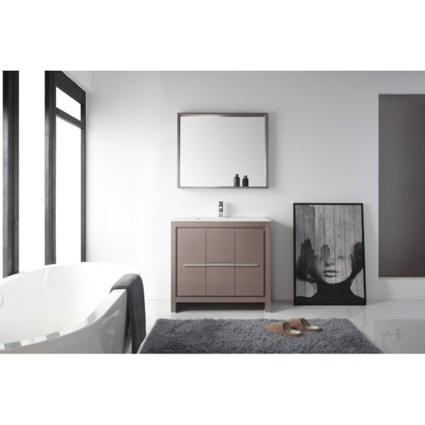 Chans Furniture CL10-GO36-ZI 36 Inch Tennant Brand Modern Style Vanity - Viara Bathroom Sink Vanity in Gray Oak