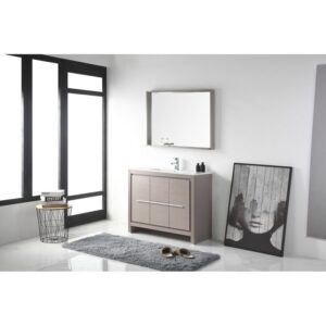 Chans Furniture CL10-GO40-ZI 40 Inch Tennant Brand Modern Style Vanity - Viara Bathroom Sink Vanity in Gray Oak