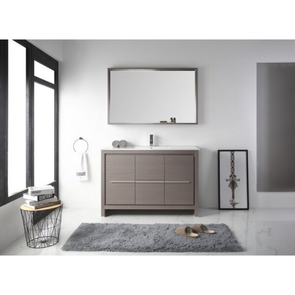 Chans Furniture CL10-GO47-ZI 48 Inch Tennant Brand VIARA Modern Style Vanity - Bathroom Sink Vanity in Gray Oak