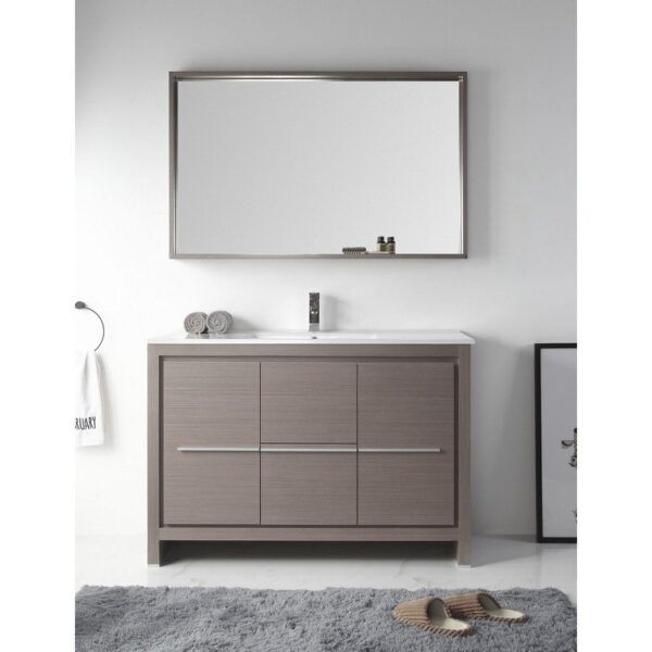 Chans Furniture CL10-GO47-ZI 48 Inch Tennant Brand VIARA Modern Style Vanity - Bathroom Sink Vanity in Gray Oak