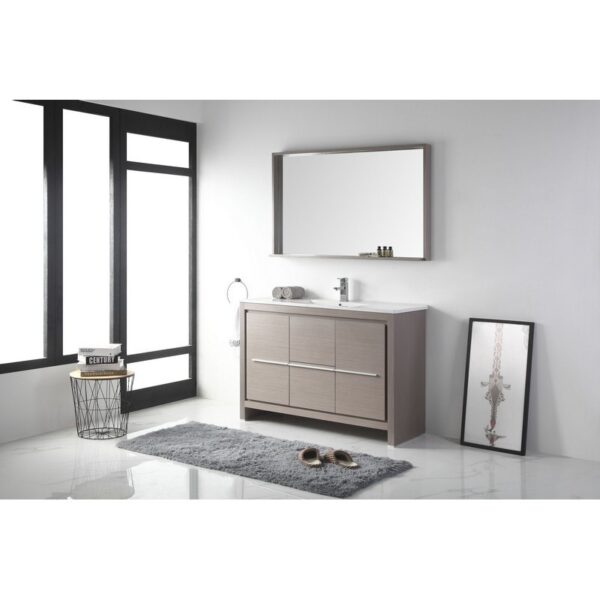 Chans Furniture CL10-GO47-ZI 48 Inch Tennant Brand VIARA Modern Style Vanity - Bathroom Sink Vanity in Gray Oak