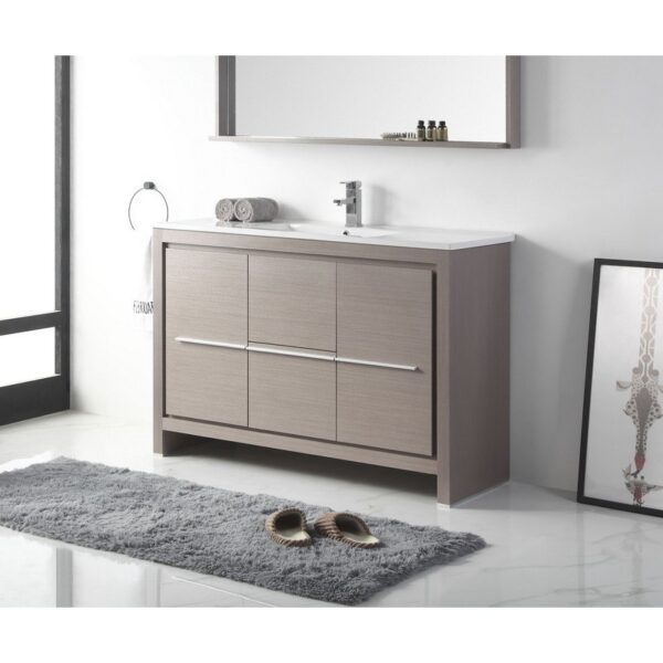 Chans Furniture CL10-GO47-ZI 48 Inch Tennant Brand VIARA Modern Style Vanity - Bathroom Sink Vanity in Gray Oak