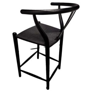 GFURN Dagmar Counter Stool - Black & Black Cord