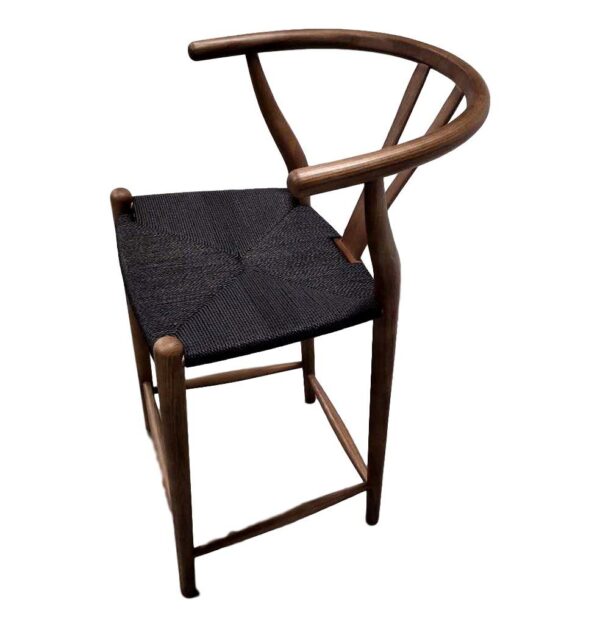 GFURN Dagmar Counter Stool - Walnut & Black Cord