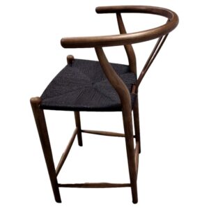 GFURN Dagmar Counter Stool - Walnut & Black Cord