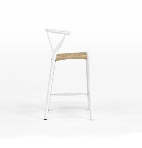 GFURN Dagmar Counter Stool - White & Natural Cord