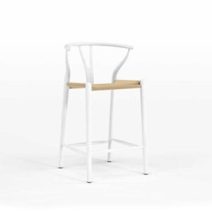 GFURN Dagmar Counter Stool - White & Natural Cord