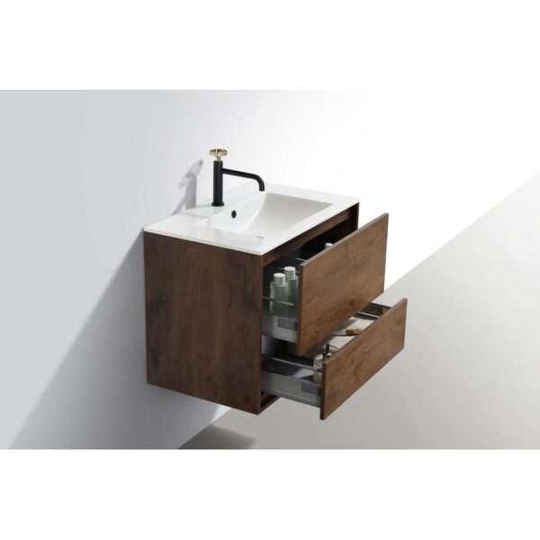 Kubebath DL30 De Lusso 30 Inch Wall Mount Single Sink Bath Vanity